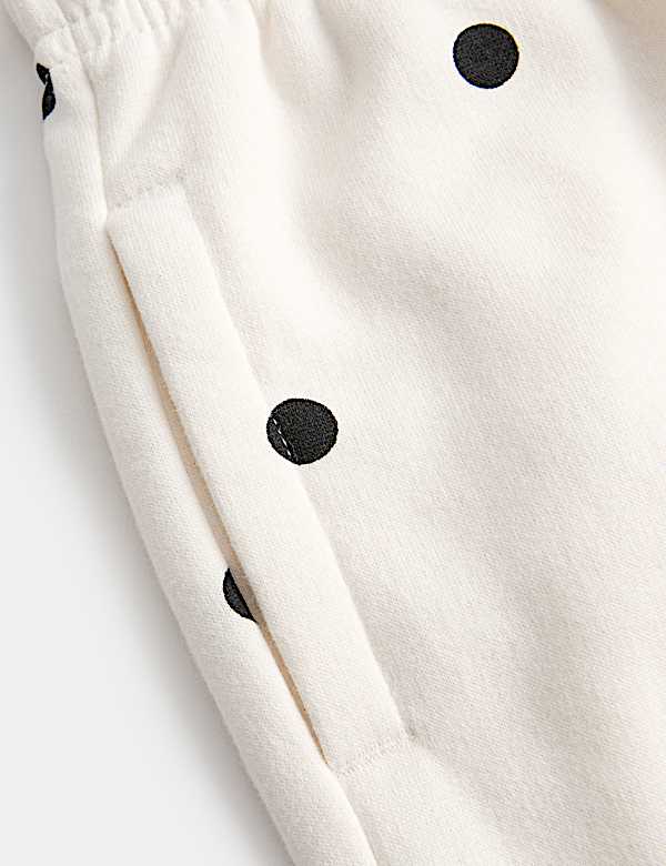 Cotton Rich Polka Dot Joggers (2-8 Yrs) - HU