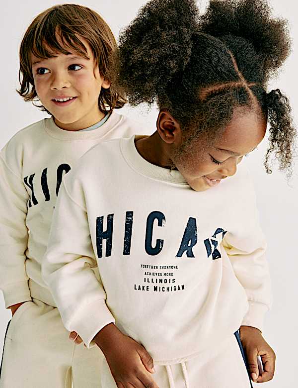 Cotton Rich Chicago Sweatshirt (2-8 Yrs) - TW