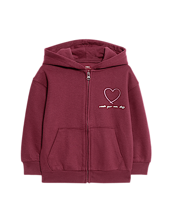 Heart Graphic ZipThrough Hoodie (2-8 Yrs)