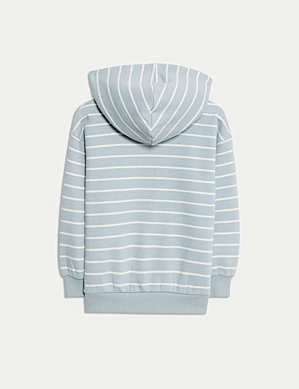 Cotton Rich Striped Hoodie (2-8 Yrs)