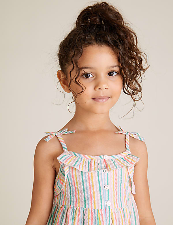 Cotton Rich Striped Playsuit (2-7 Years)