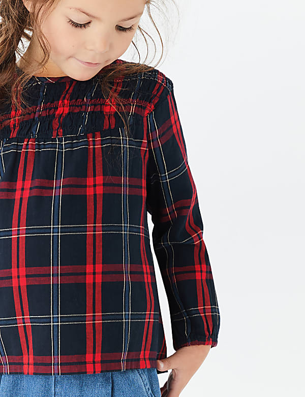 3 Piece Checked Top & Shorts with Tights Outfit
