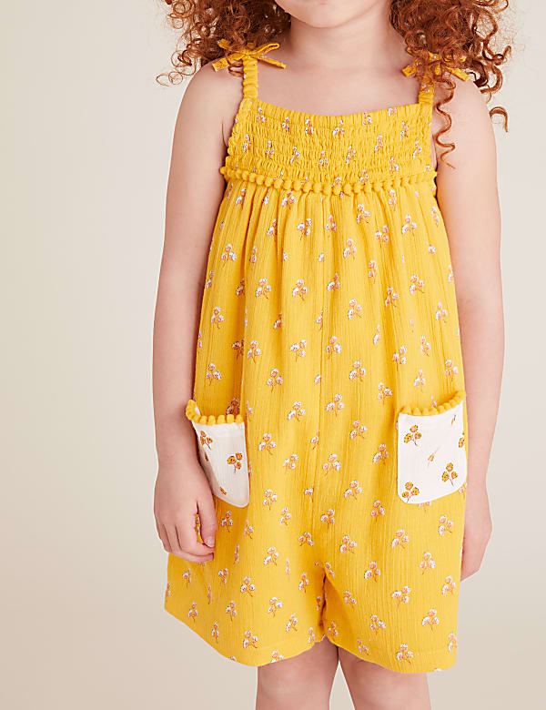 Pure Cotton Floral Playsuit