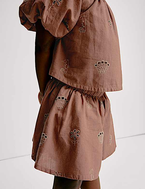 Pure Cotton Embroidered Top & Bottom Outfit (2-16 Yrs) - NZ