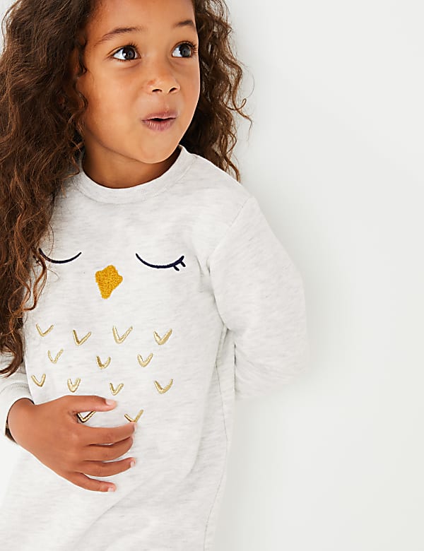 2 Piece Owl Print Striped Outfit (3 Months - 7 Years)