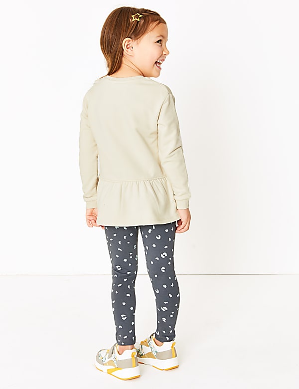 2 Piece Leopard Sweat Top & Leggings (2-7 Yrs)