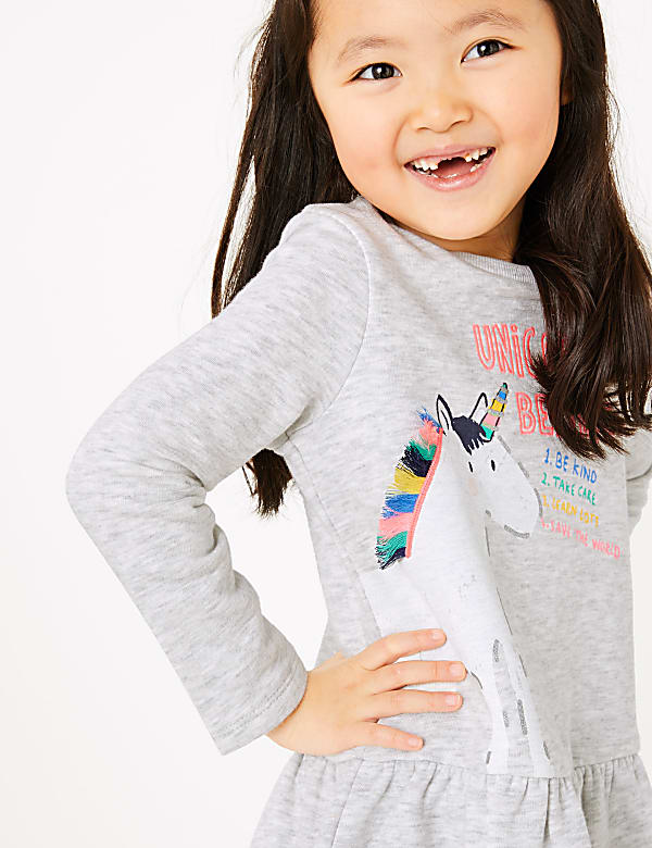 Cotton Rich Unicorn Dress & Leggings Outfit (2-7 Yrs)