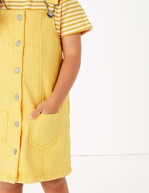 Cotton Pinny Dress & T-Shirt Outfit Set (2-7 Yrs)
