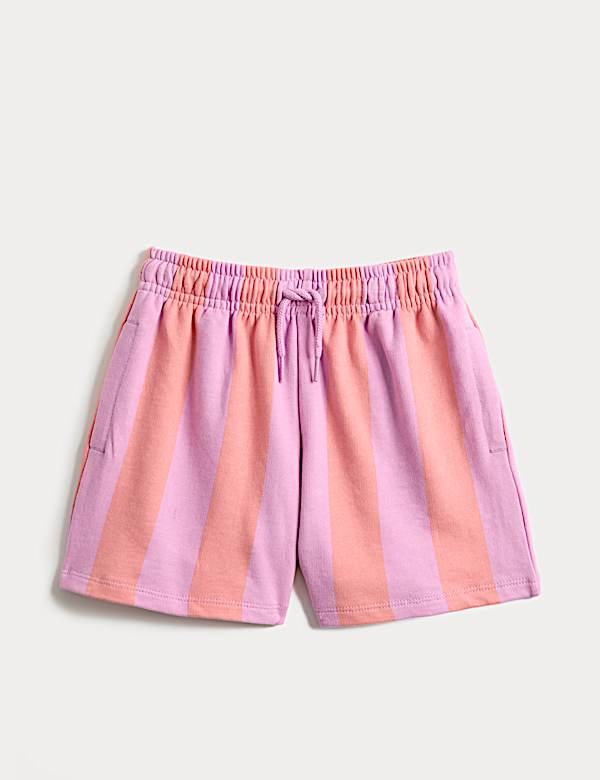Pure Cotton Striped Runner Shorts (2-8 Yrs) - MX