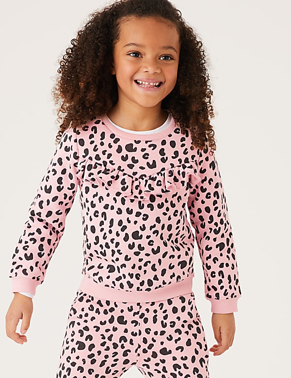 Cotton Rich Sweatshirt and Jogger Outfit (2-7 Yrs)