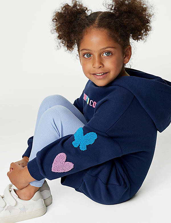 Cotton Rich Slogan Top & Bottom Outfit (2-8 Yrs)