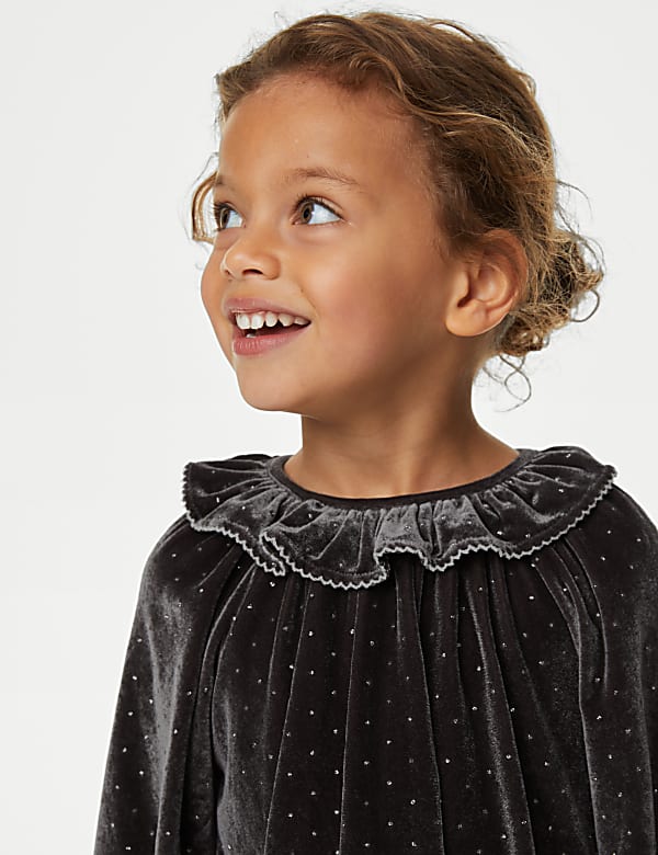 2pc Velvet Glitter Top & Bottom Outfit (2-8 Yrs)
