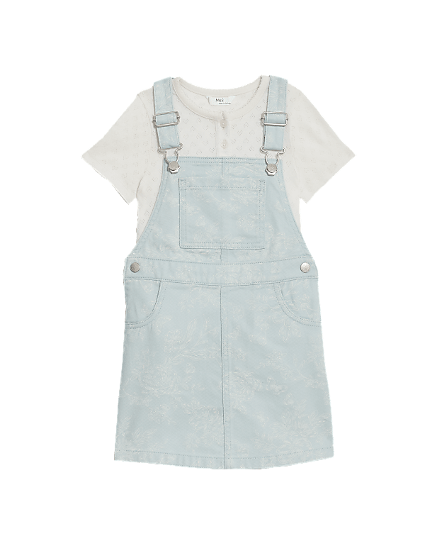 2pc Denim Pinafore Outfit (2-8 Yrs)