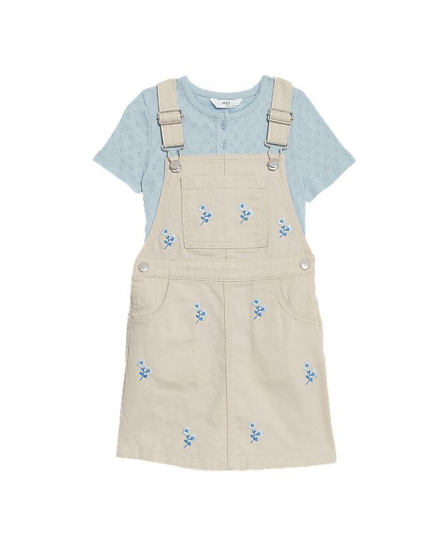 2pc Denim Pinafore Outfit (2-8 Yrs)