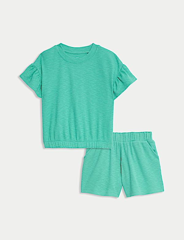 Cotton Rich Ribbed Top & Bottom Outfit (1-8 Yrs) - JE