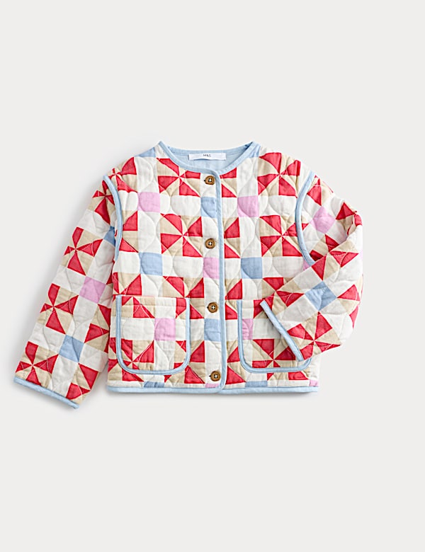 Pure Cotton Printed Quilted Jacket (2-10 Yrs) - UA