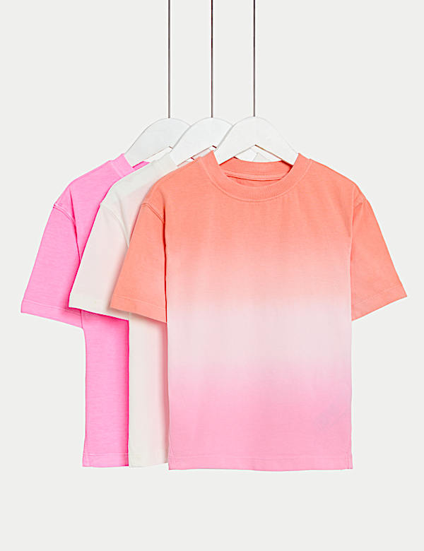 3pk Pure Cotton Ombre T-Shirts (2-8 Yrs) - JO