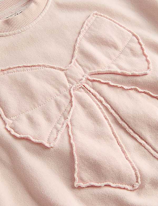 2pc Cotton Rich Bow Sweat Outfit (2-8 Yrs)