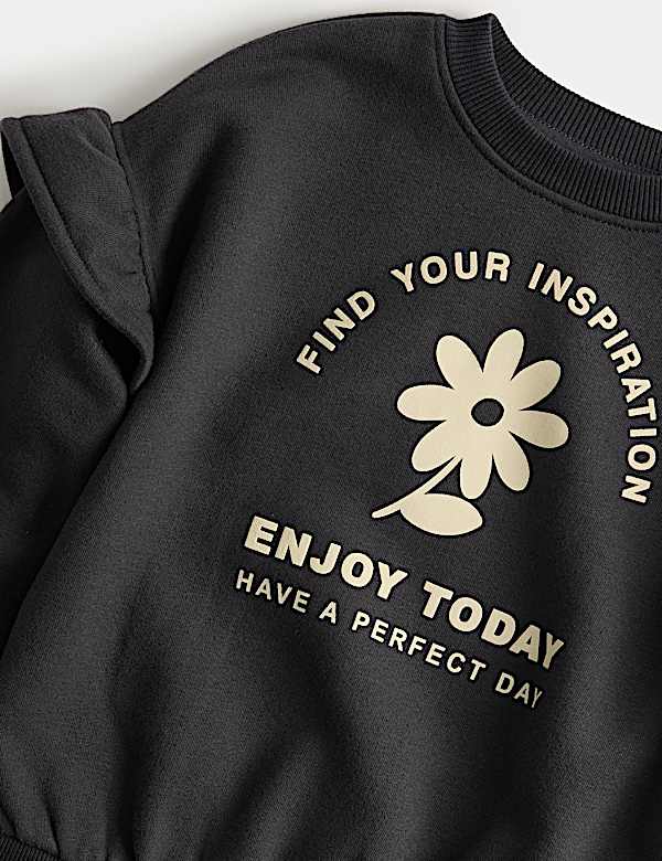 Cotton Rich Flower Top & Bottom Outfit (1-8 Yrs) - MV