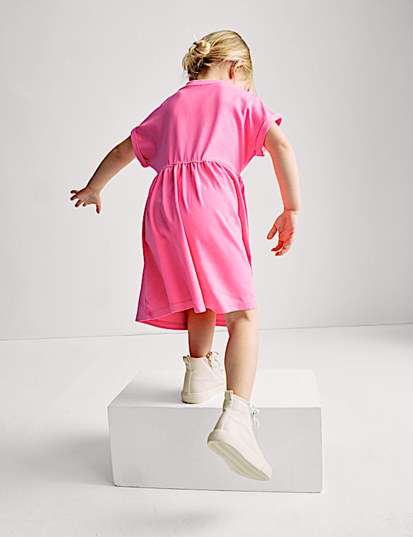 Gaun Bahan Kaos Bahan Katun (2-8 Thn) - ID