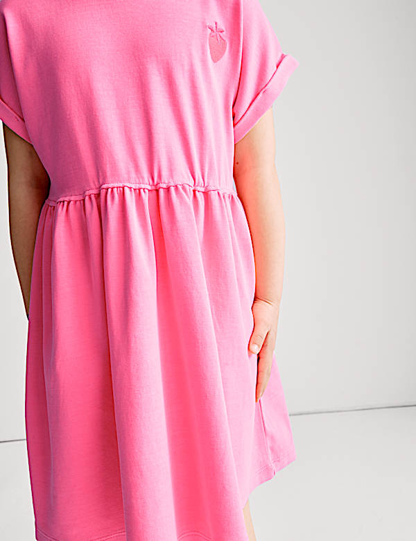 Gaun Bahan Kaos Bahan Katun (2-8 Thn) - ID