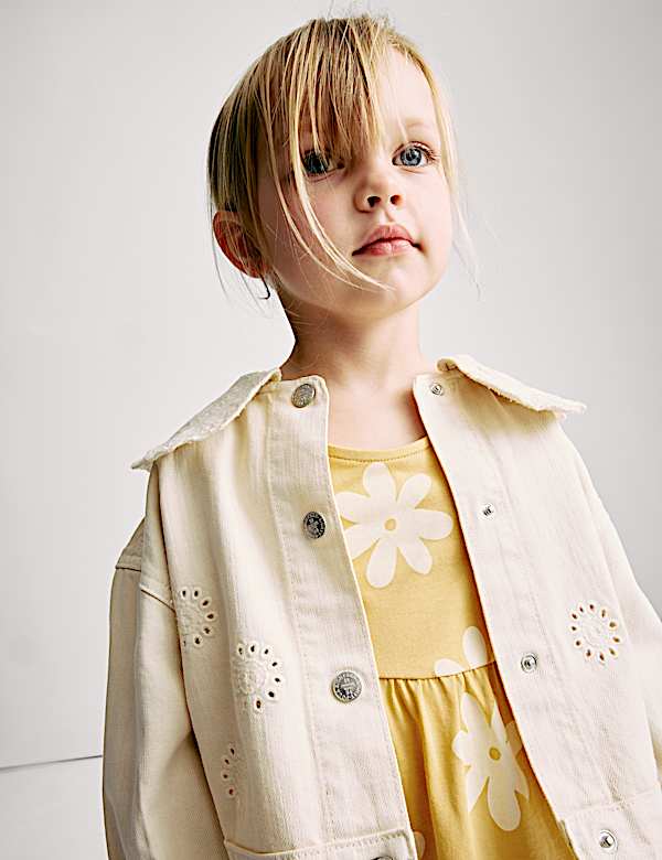 Pure Cotton Floral Print Dress (2-8 Yrs) - GR