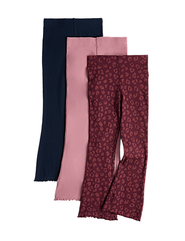 3 Pack Animal Print Kickflare Leggings (2-10 Yrs)