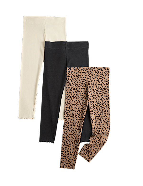 3 Pack Cotton Rich Leggings (2-10 Yrs)