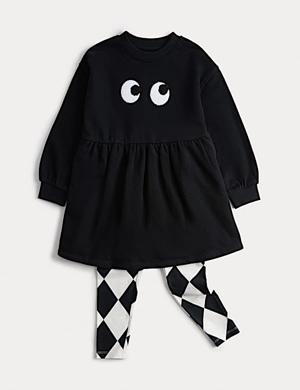 2pc Halloween Dress and Leggings Set (2-8 Yrs) - RO