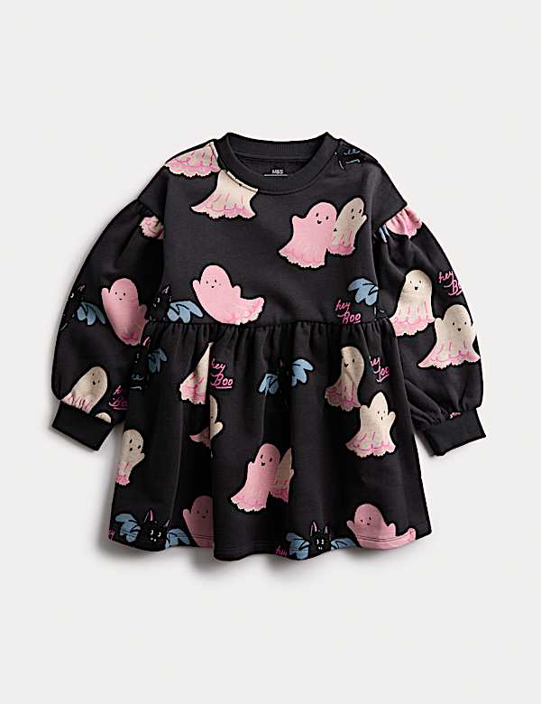 Halloween Graphic Sweat Dress (2-8 Yrs) - MV