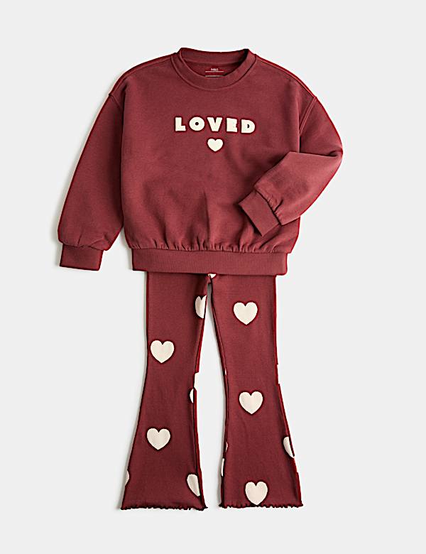 2 Piece Cotton Rich Loved Sweat Outfit (2-8 Yrs)