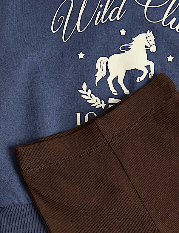 2 Piece Cotton Rich Wild Club Sweat Outfit (2-8 Yrs)