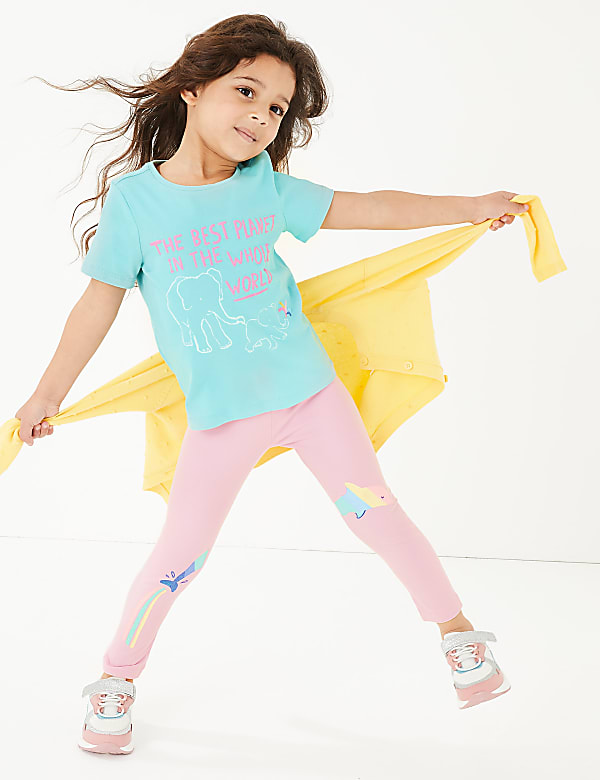 Cotton Dolphin Leggings (2-7 Yrs)