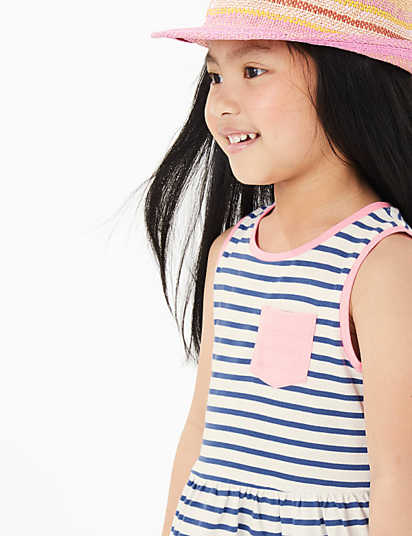 Cotton Striped Dress (2-7 Yrs)