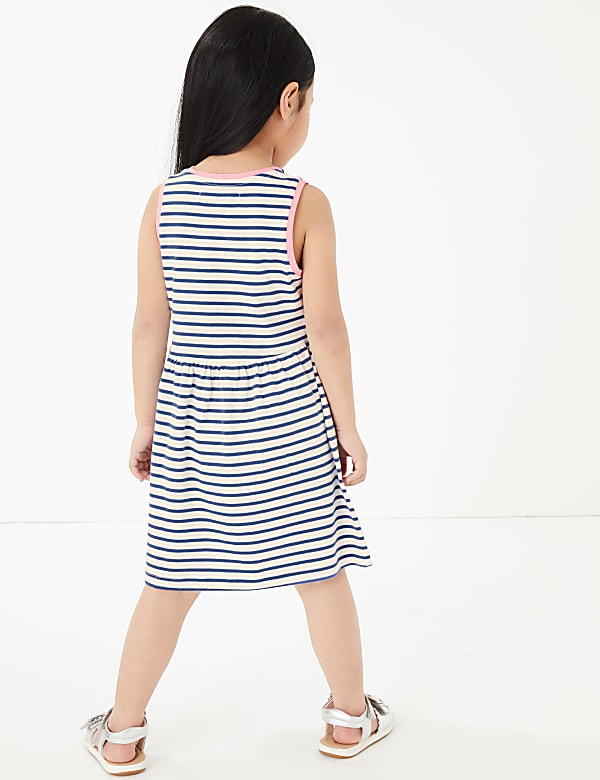 Cotton Striped Dress (2-7 Yrs)