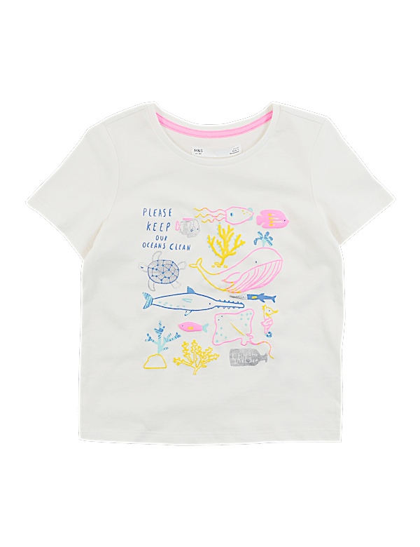 Cotton Sealife Creatures T-Shirt (2-7 Yrs)