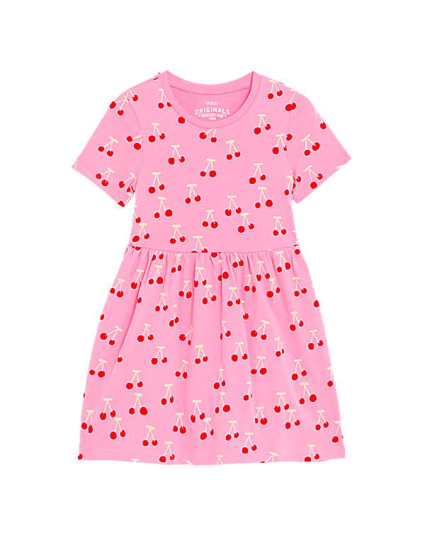 Pure Cotton Printed Round Neck Dress