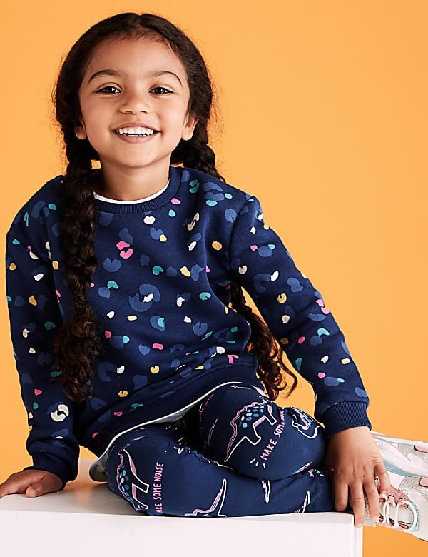 Cotton Rich Leopard Print Sweatshirt (2-7 Yrs)