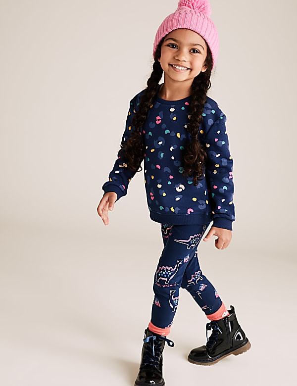 Cotton Rich Leopard Print Sweatshirt (2-7 Yrs)