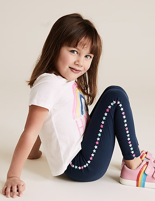 Star printed leggings top