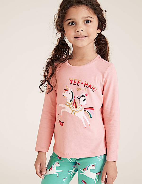 Pure Cotton Unicorn Top (2-7 Yrs)