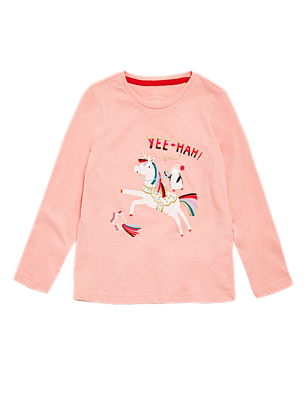 Pure Cotton Unicorn Top (2-7 Yrs)