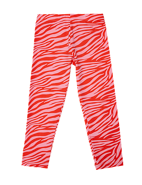 Cotton Zebra Print Leggings (2-7 Yrs)