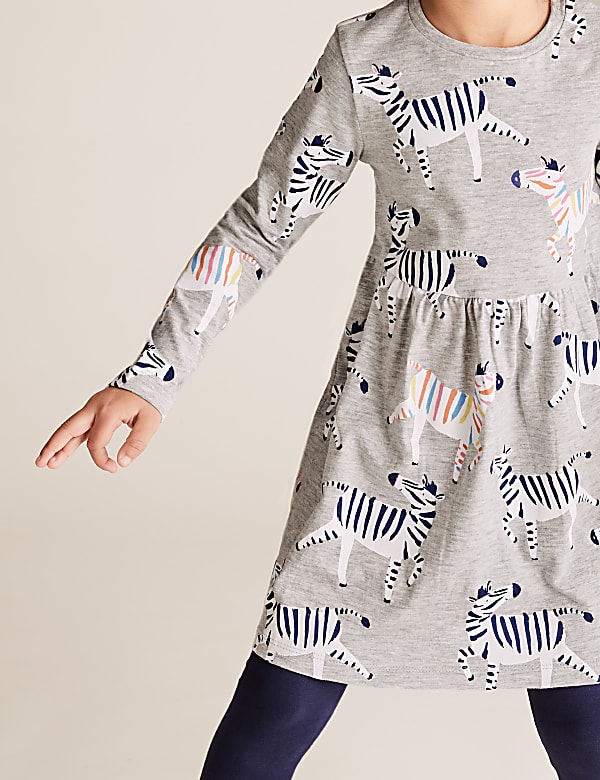 Pure Cotton Zebra Print Dress