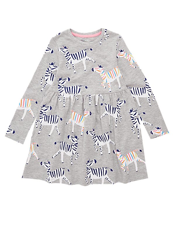 Pure Cotton Zebra Print Dress
