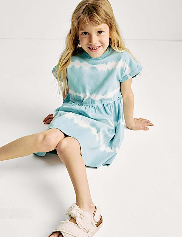 Cotton Rich Tie Dye Jersey Dress (2-8 Yrs)