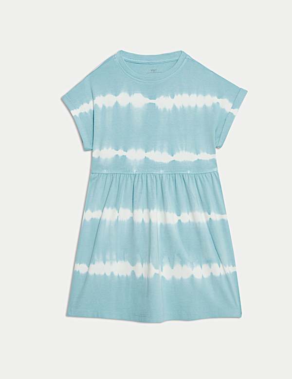 Kleid aus Jersey mit hohem Baumwollanteil und Batikmuster (2&ndash;8 J.) - AT