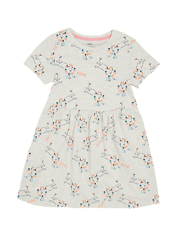 Organic Cotton Lion Print Dress