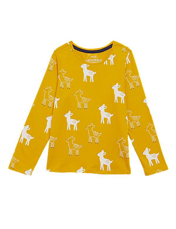 Pure Cotton Deer Print Top (2-7 Yrs)