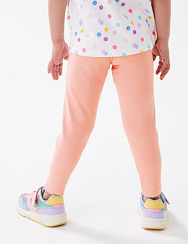Cotton Rich Plain Leggings (2-7 Yrs)